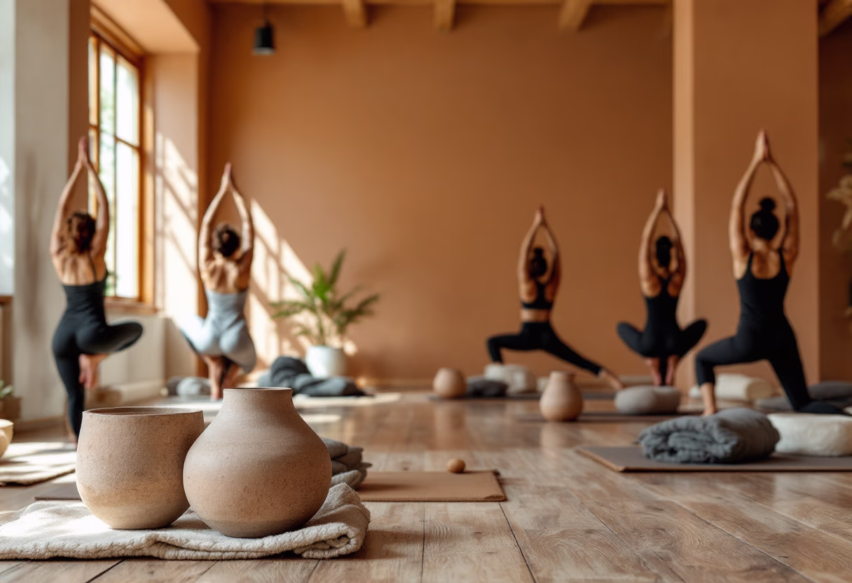 yoga class in session
