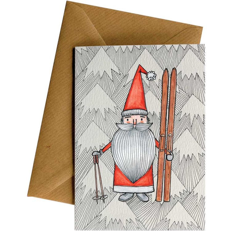 Skiing Santa